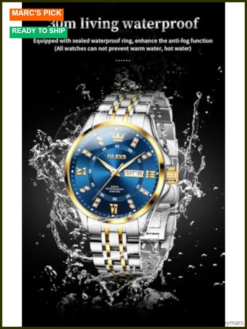 Ultra Thin 6.5mm Minimalist Dress Watch - Leather Casual Waterproof Date Watch